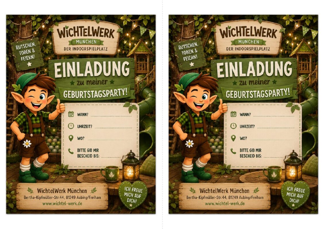 Vorschau der WichtelWerk Jungen-Geburtstagseinladung